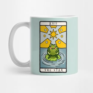 Goblincore Aesthetic Cottagecore Stupid Cute Frog Tarot Card - Artist frog - Mycology Fungi Shrooms Mushrooms Mug